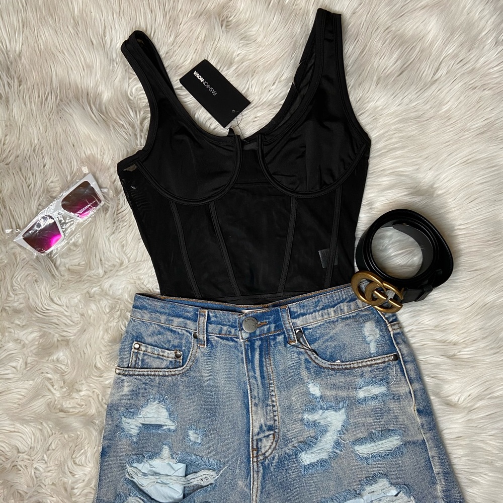 Black FN bodysuit